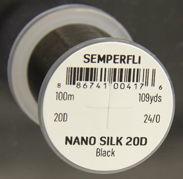 Semperfli Nano Silk Bindetråd 20D 24/0 Black